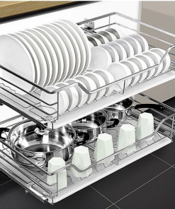 giá xoong nồi bát đĩa taki inox 304 nan dẹt