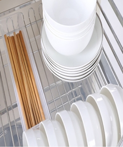 cách sử dụng giá xoong nồi bát đĩa boss inox nan dẹt