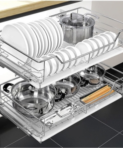 giá xoong nồi bát đĩa taki inox 304 nan tròn
