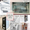 Combo phụ kiện tủ bếp 5 món Fulco cao cấp inox 304